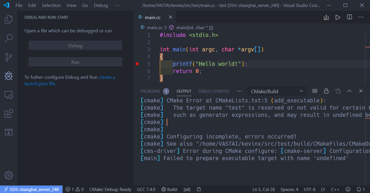 vs code + CMake 远程编译和调试c/c++程序 - 图10