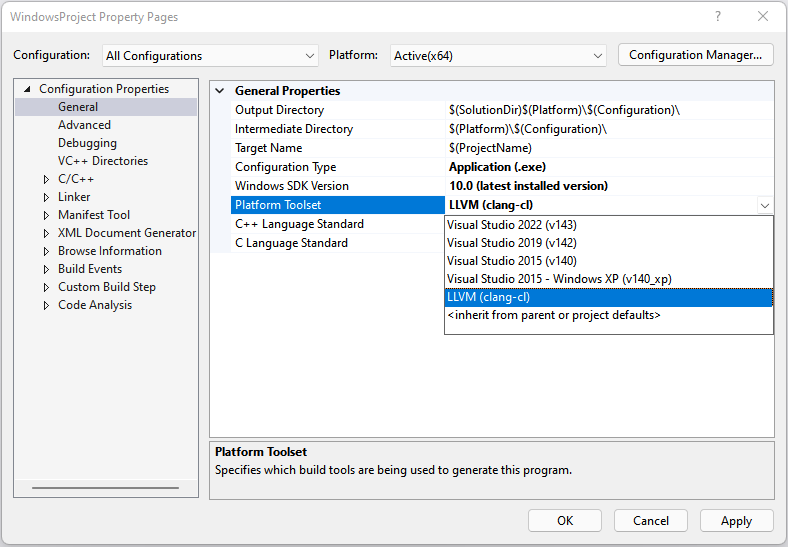 Visual Studio 项目中的 Clang/LLVM 支持 - 图2