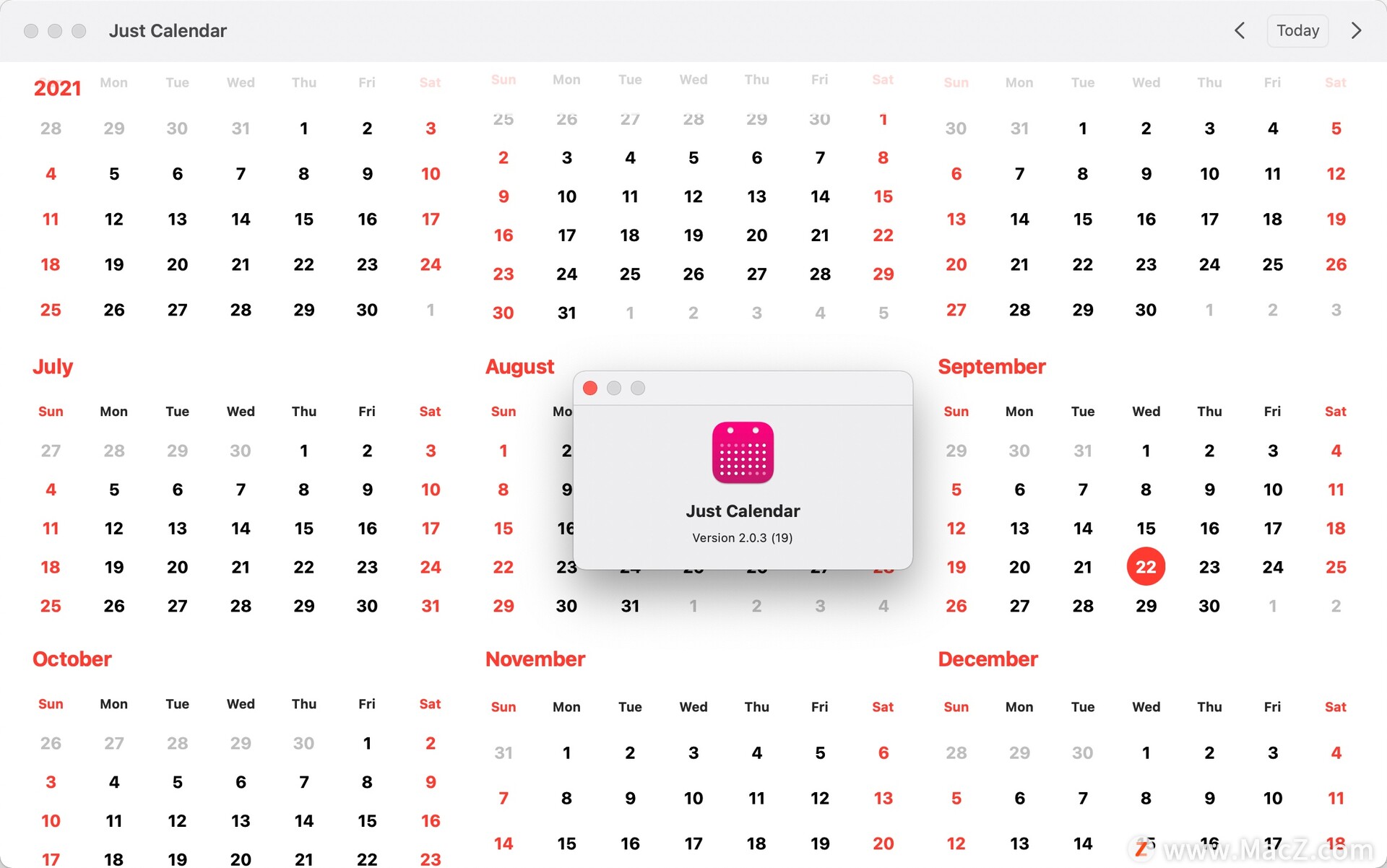 Just Calendar for Mac(极简日历软件)2.0.3 免激活版 - 图1
