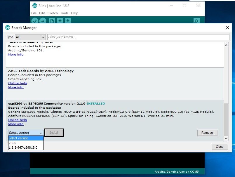 Arduino IDE 添加 esp8266 开发 - 图6