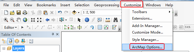 14.arcmap 显示为米或者decimal degrees - 图1