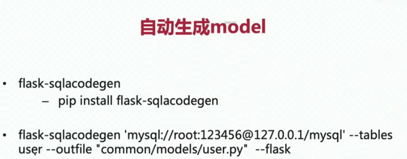 使用flask-sqlacodegen自动生成model - 图1