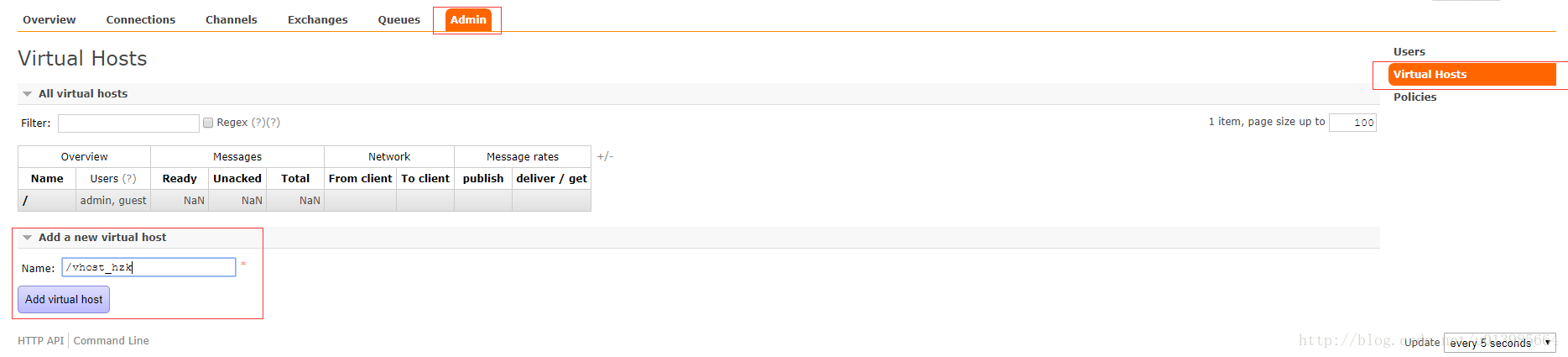 16.2 WEB界面管理RabbitMq - 图3