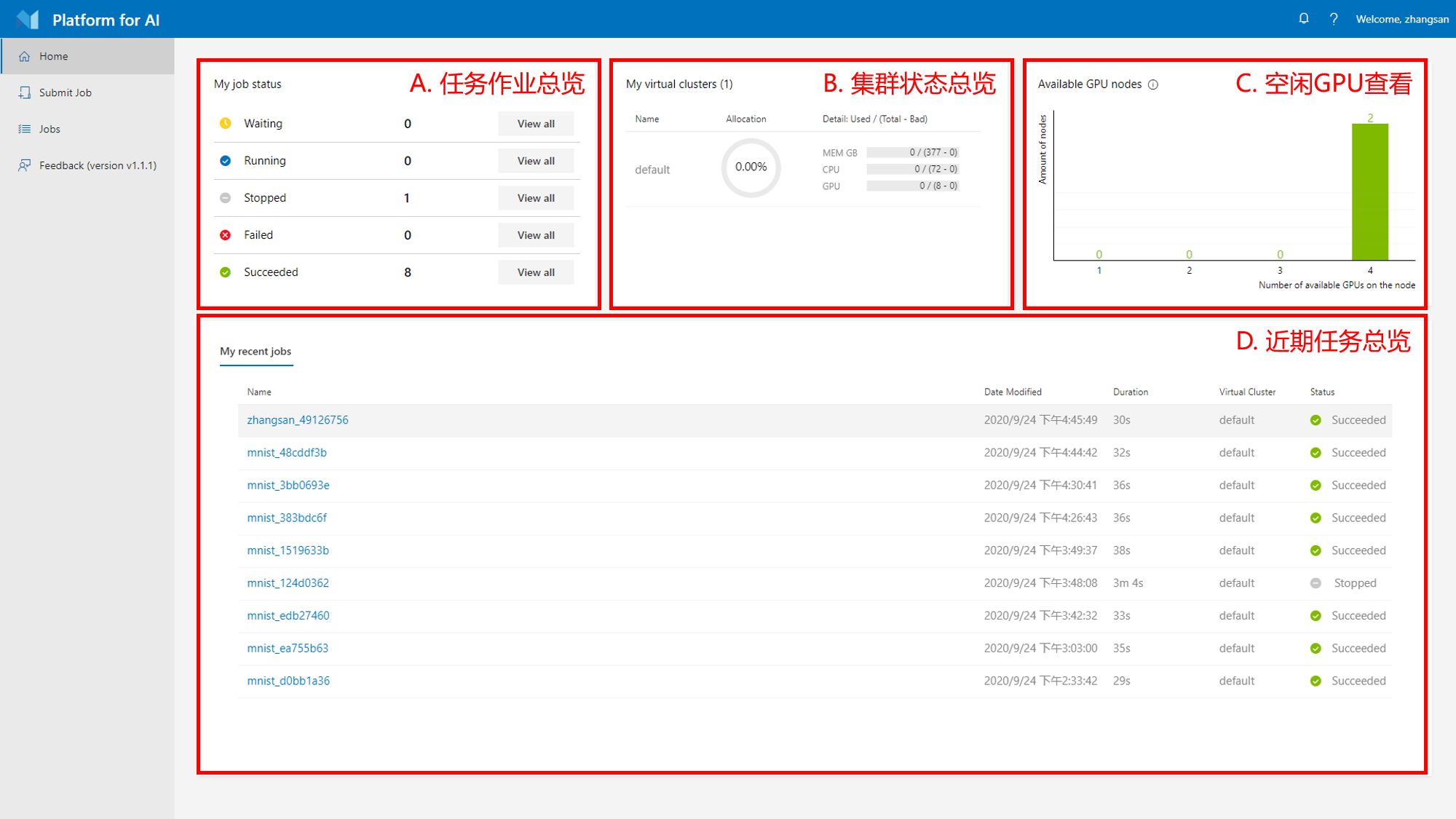 openpai-home界面-标注.png