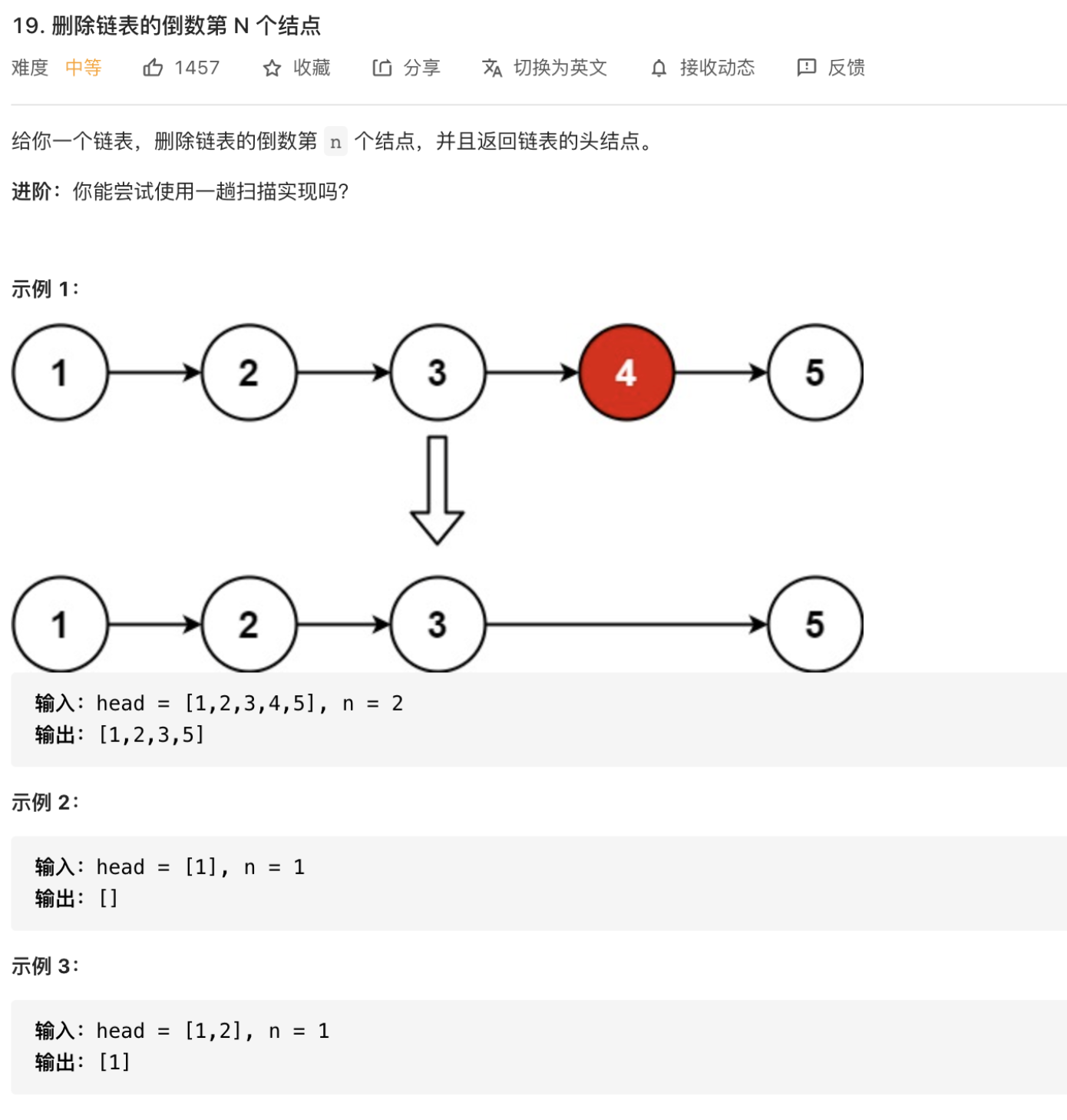 删除链表的倒数第 N 个结点 - 图1