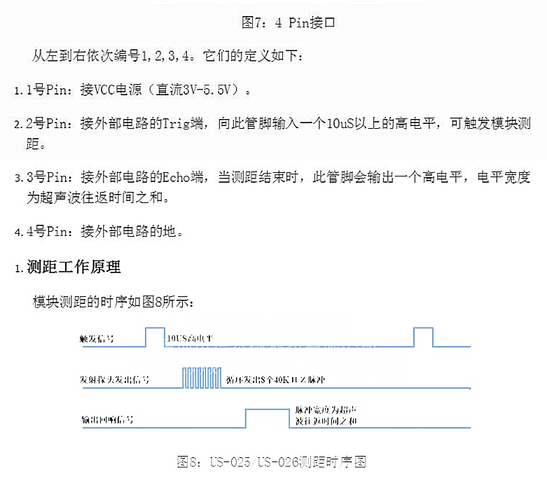 US-025 US-026 超声波测距传感器模块 代替HC-SR04工业级 3V~5.5V - 图5