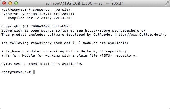 SVN server 的使用及权限配置 - 图1