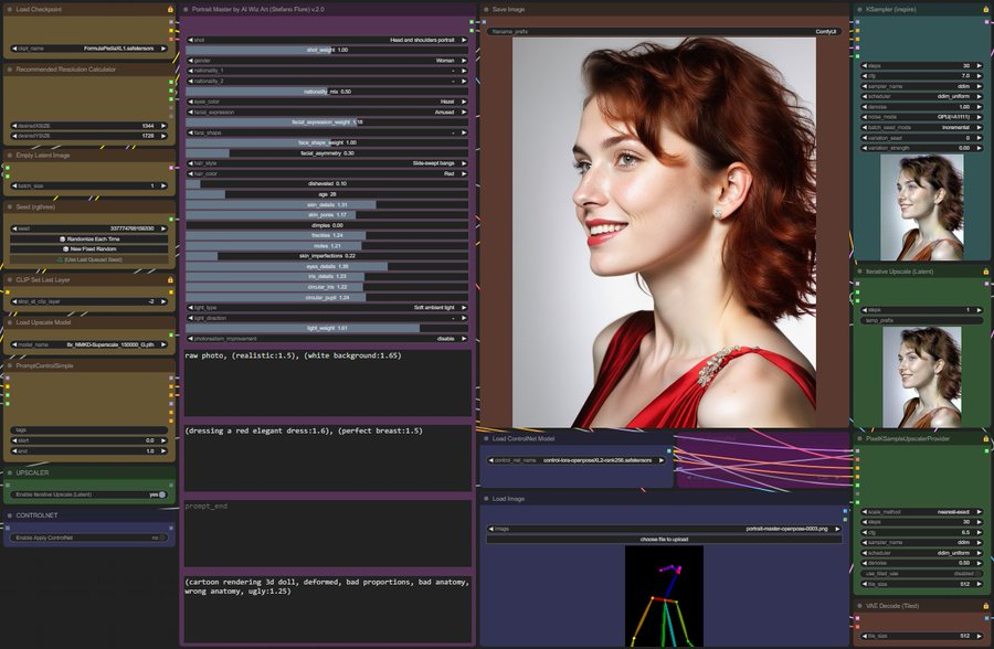 肖像大师 ComfyUI Portrait Master -Zho（X） - 图3