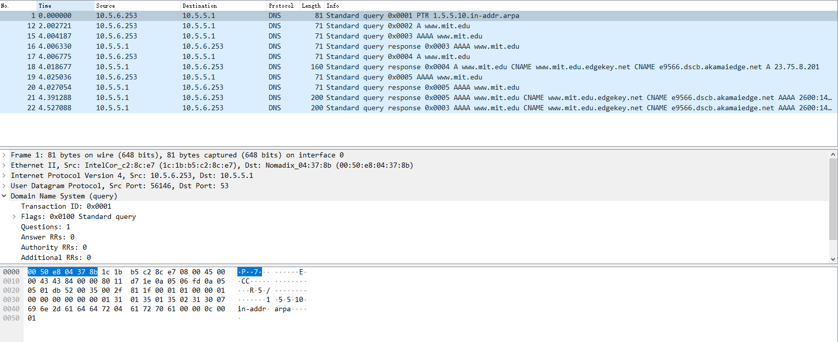 ♣ Wireshark _DNS实验答案 - 图22