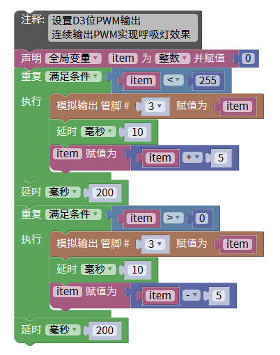 Mixly连续输出实现呼吸灯.png