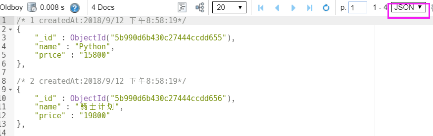 Day124 MongoDB初识,增删改查操作,数据类型,$关键字以及$修改器,"$"的奇妙用法,Array Object 的特殊操作,选取跳过排序,客户端操作 - 图22