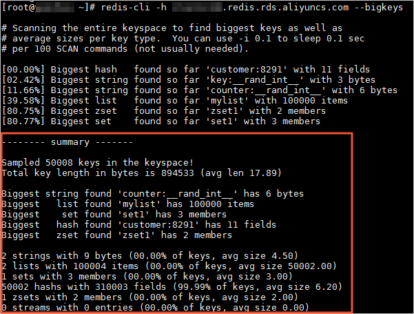 使用redis-cli的“--bigkeys”选项查找大Key - 图3