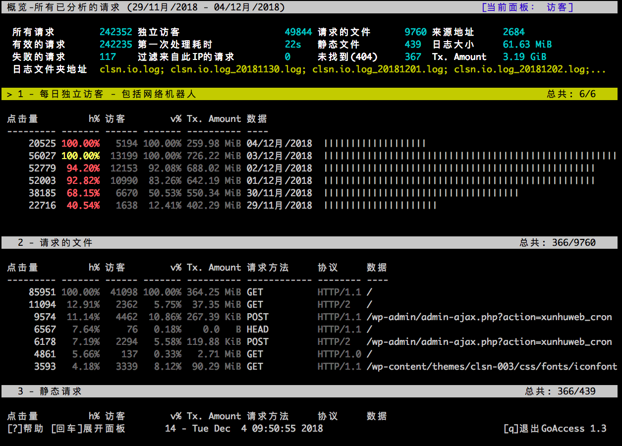 GoAccess日志分析工具 - 图1