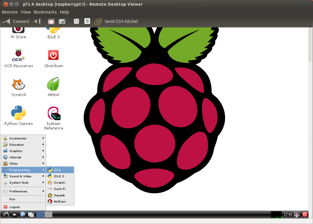 Raspberry Pi desktop