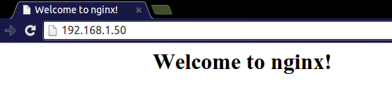 NGINX welcome page