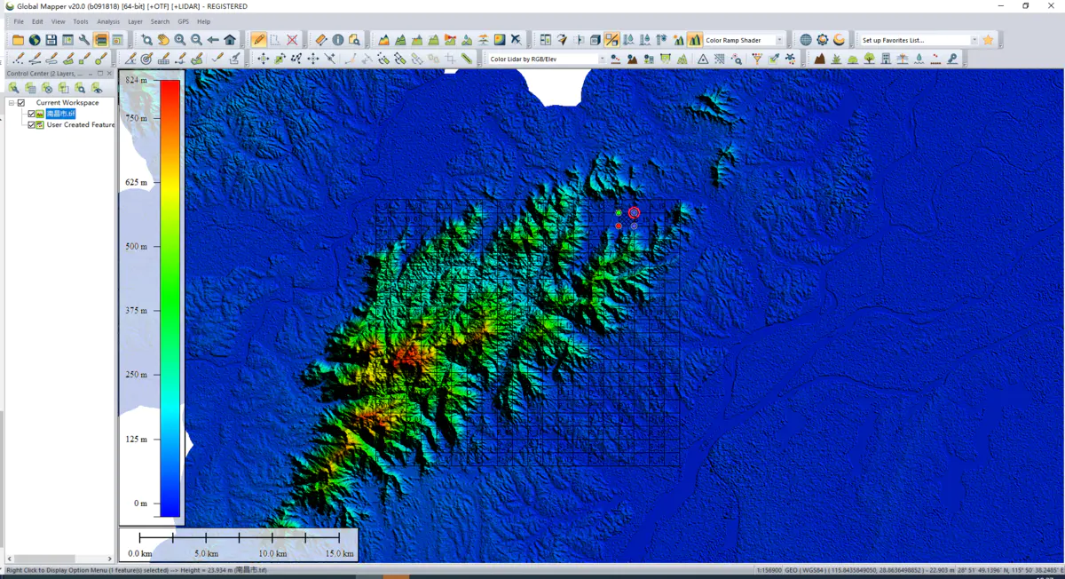 GlobalMapper20生成均匀分布的网格，或者均匀分布的点 - 图4