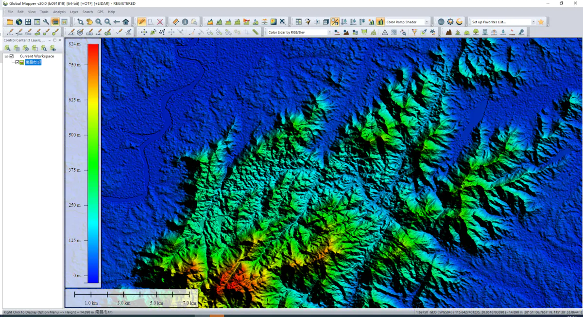 GlobalMapper20生成均匀分布的网格，或者均匀分布的点 - 图1