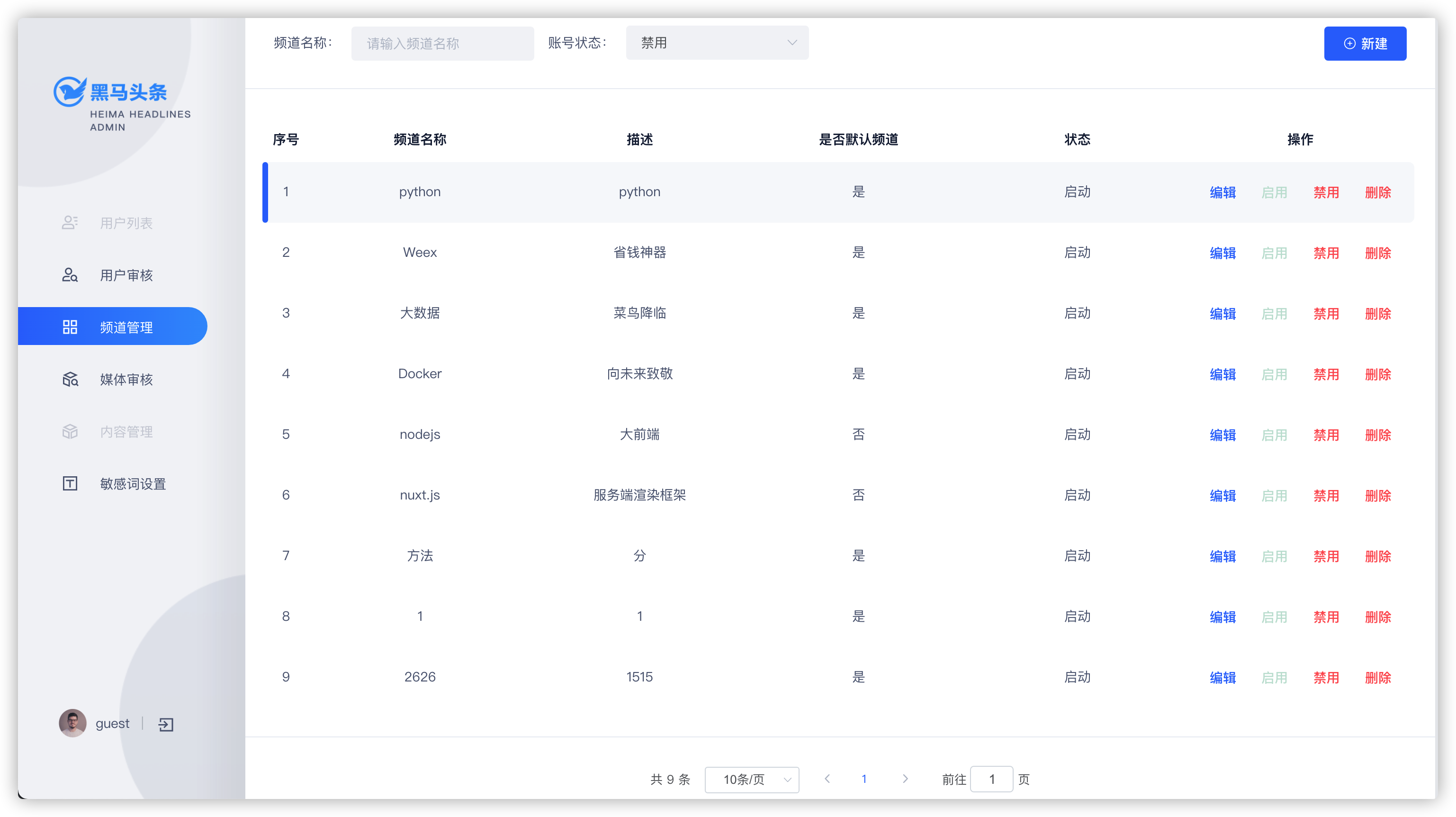 day01 环境搭建&频道管理 - 图15