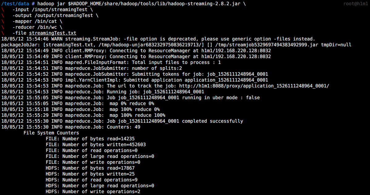 Hadoop Streaming 实验 - 图3