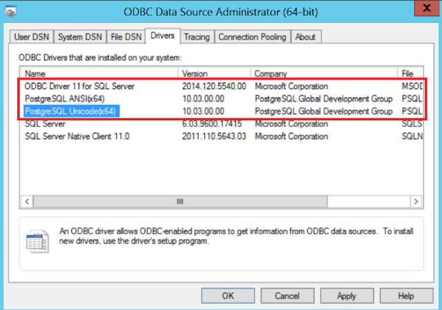 SSIS ODBC方式连接Postgresql数据库 - 图1