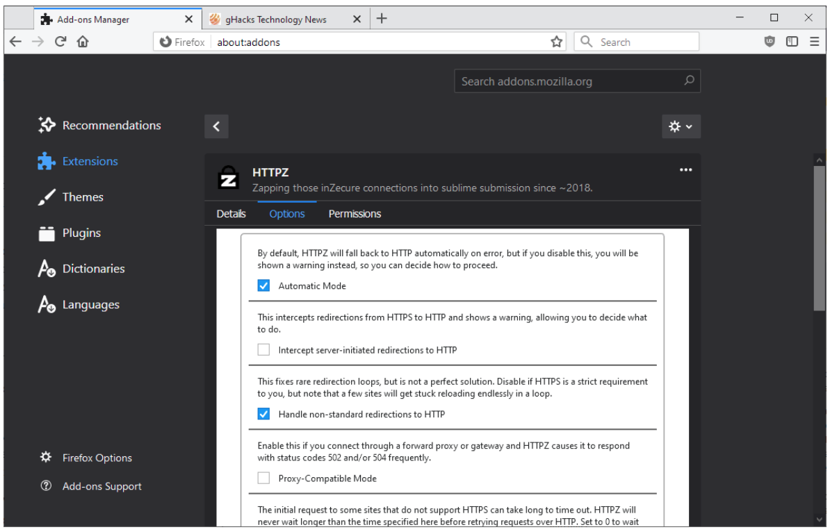 HTTPZ，将 HTTP 链接转到 HTTPS 的 Firefox 插件 - 图1