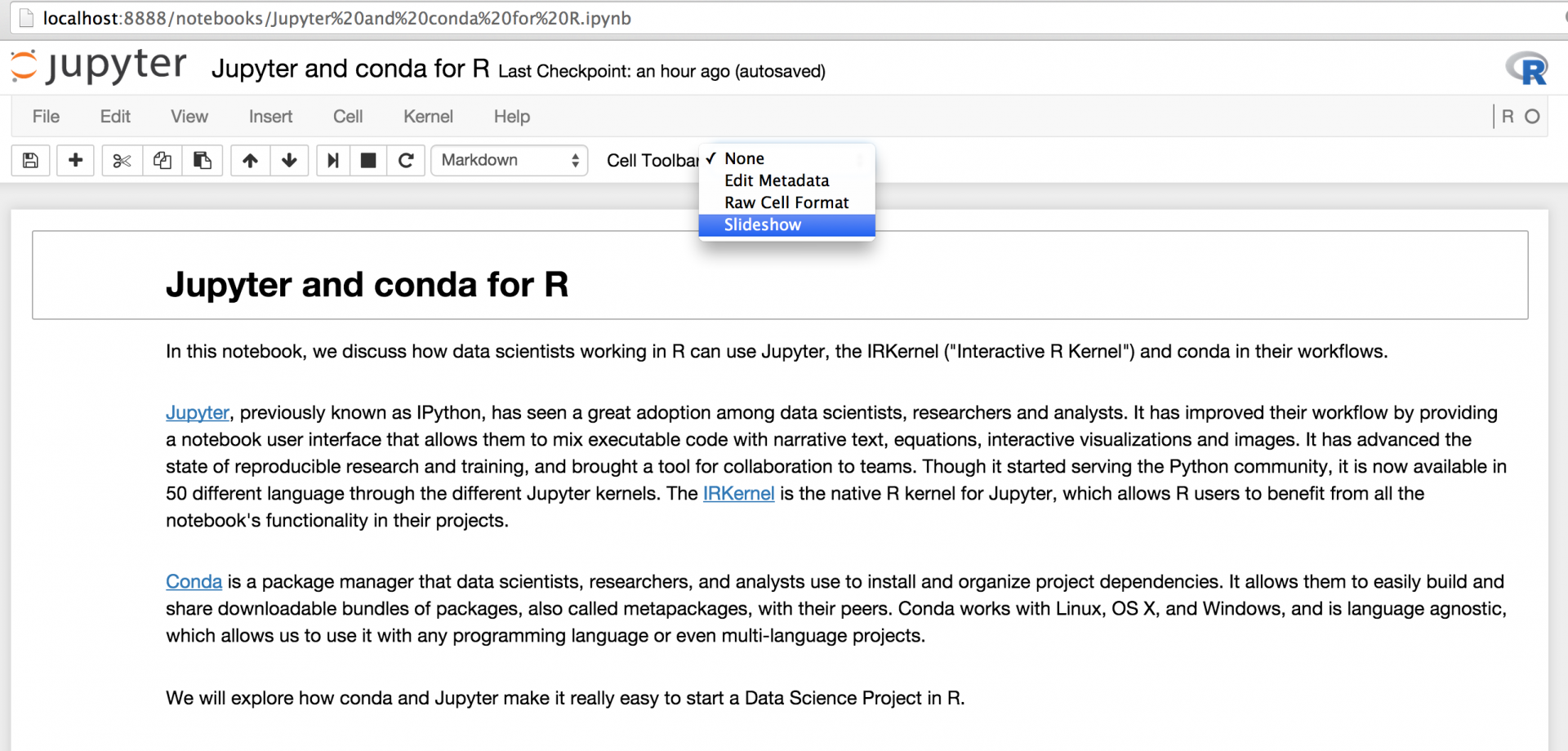 使用 conda 和 Jupyter 在 R 中实现数据科学分析 - 图3