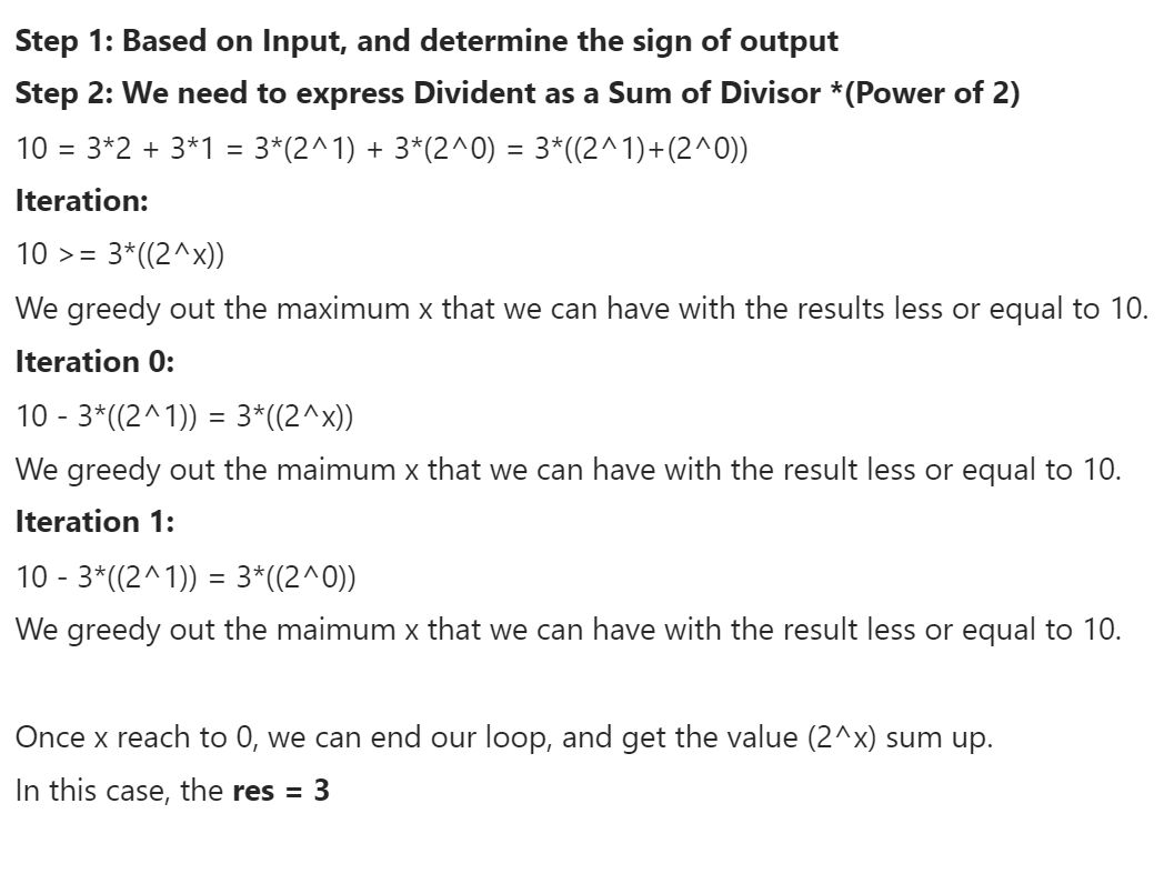 Leetcode 29. Divide Two Integers - 图2