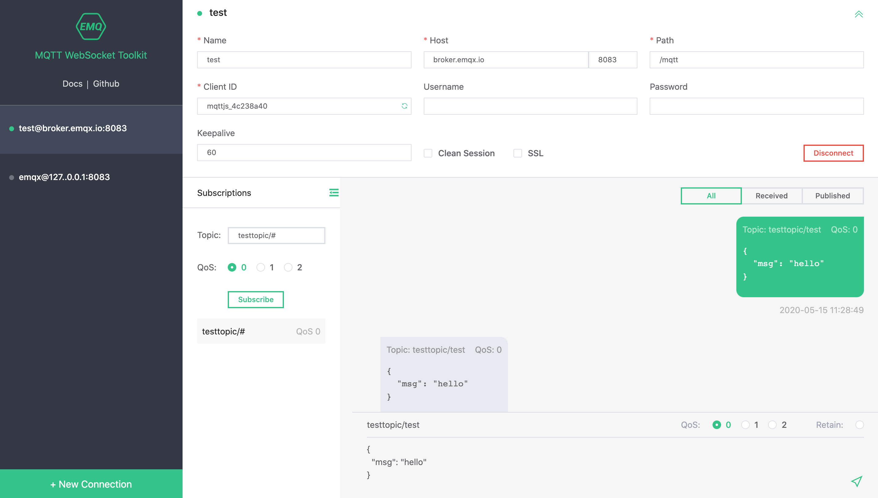 常见 MQTT 客户端工具比较 - 图7