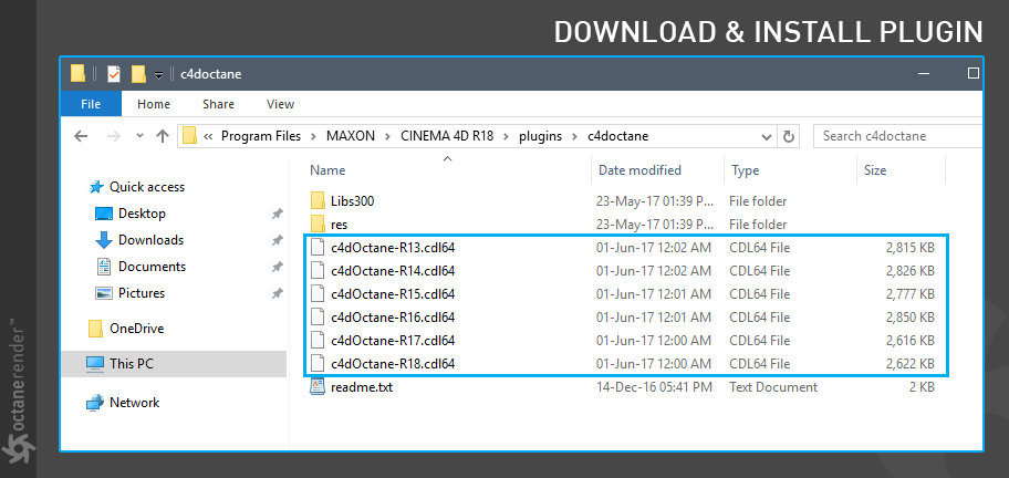 安装OctaneRender for C4D插件版本 - 图3