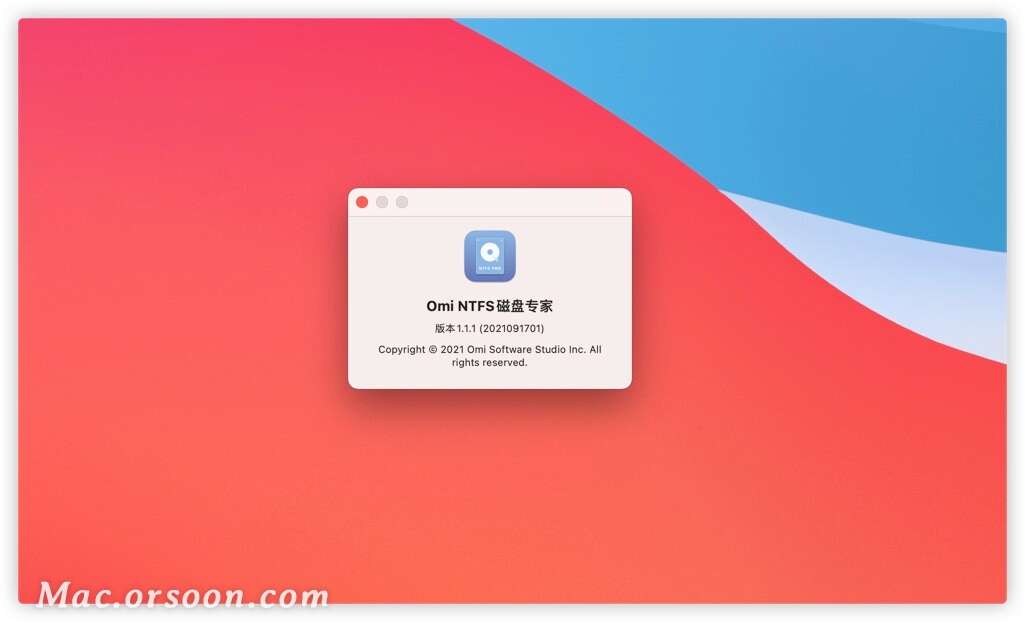 Omi NTFS磁盘专家 Mac，一款国产免费NTFS 磁盘读写工具 - 图1