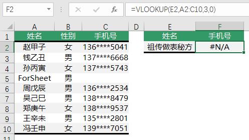 VLOOKUP函数中的零值处理 - 图1