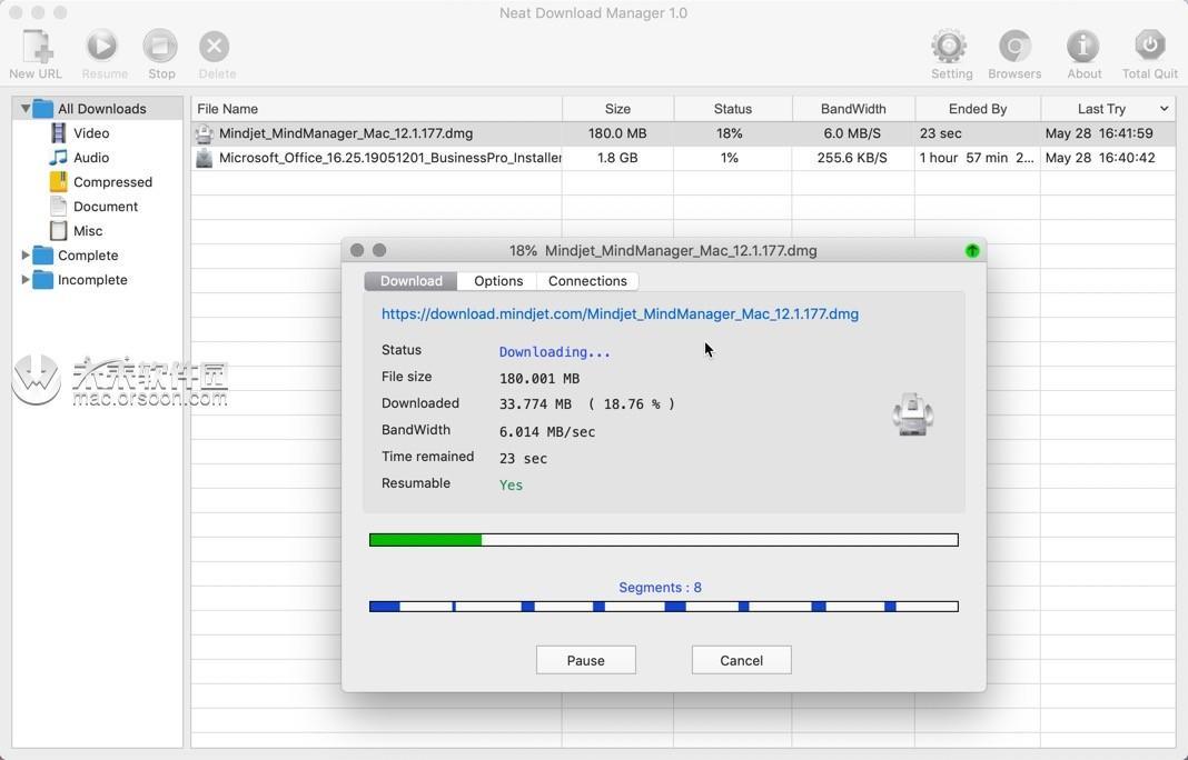 Neat Download Manager-ndm下载器：短小精悍的mac下载工具 - 图2