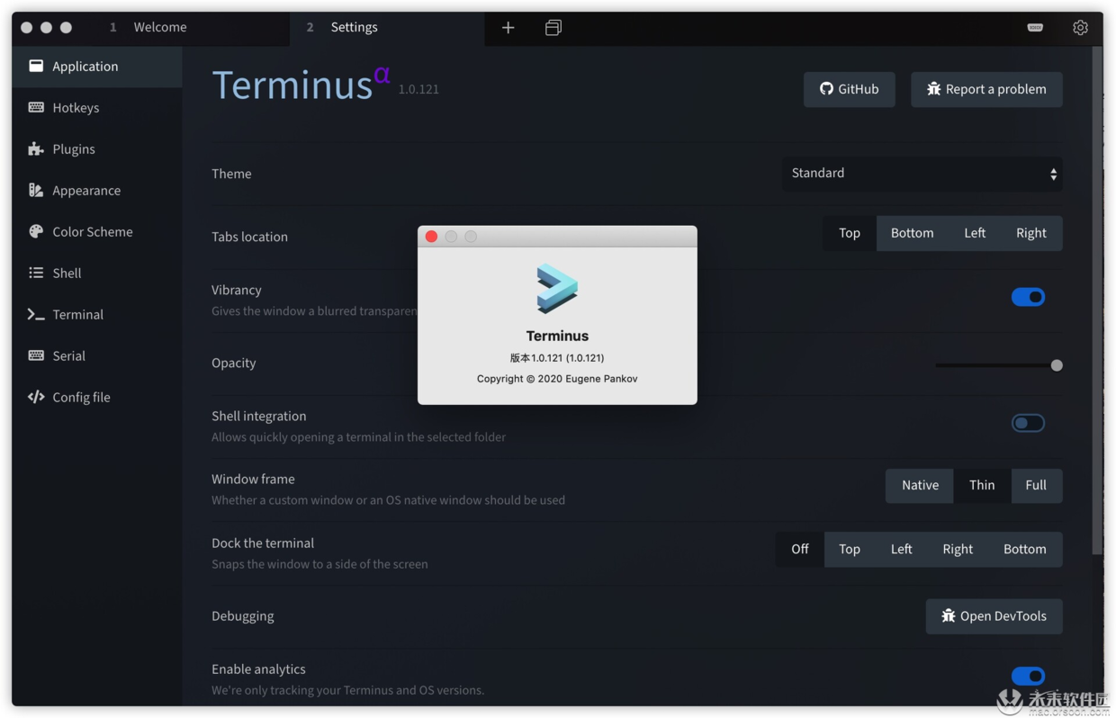 Terminus 1.0.121 (支持SSH的mac终端模拟器) - 图1