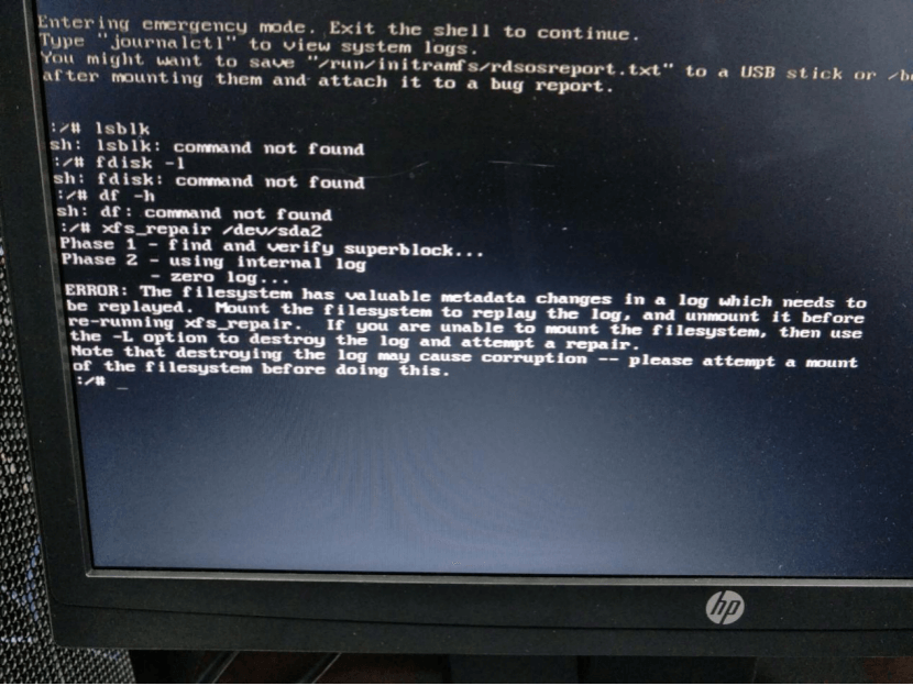 Centos 7 启动错误：XFS_WANT_CORRUPTED_GOTO 修复 - 图3