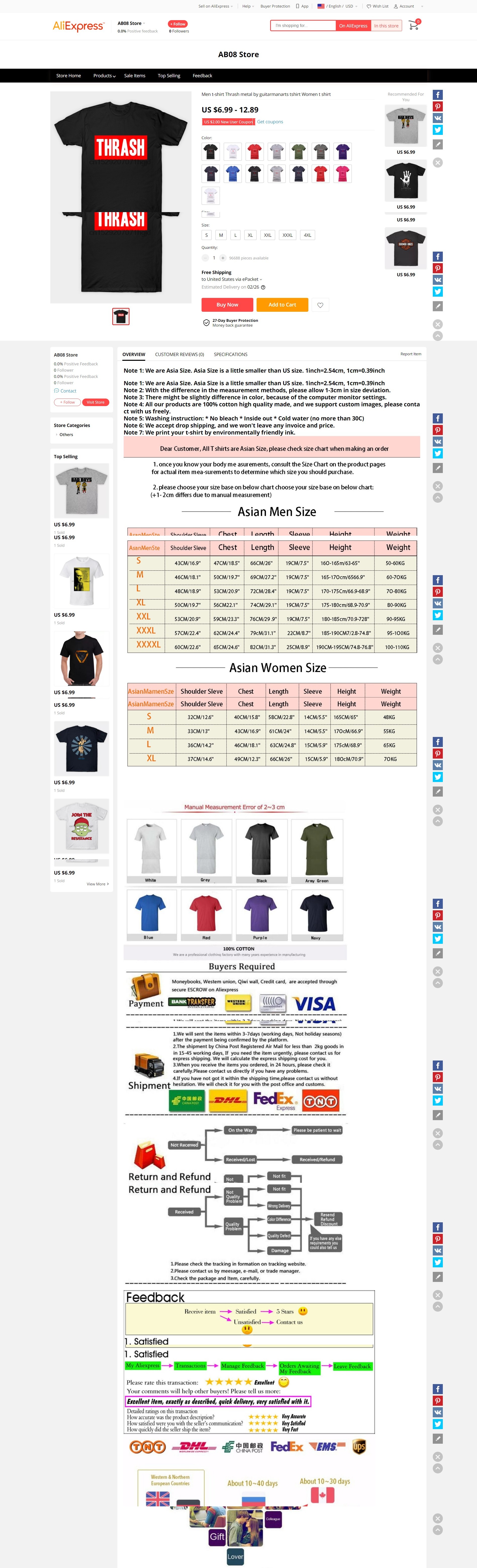 Screenshot of Men t shirt Thrash metal by guitarmanarts tshirt Women t shirt on AliExpress.jpg