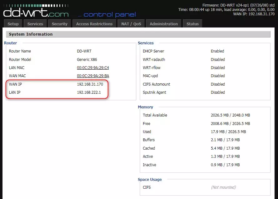 VMware虚拟机上安装 x86版本DD-WRT - 图17