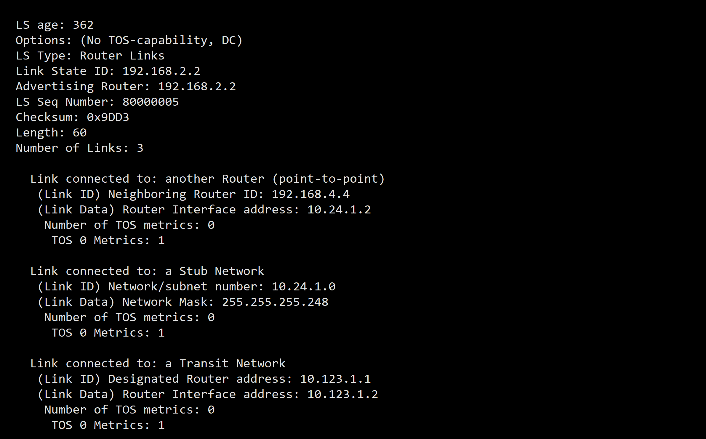 21 LSA Type1 - Router Link - 图5