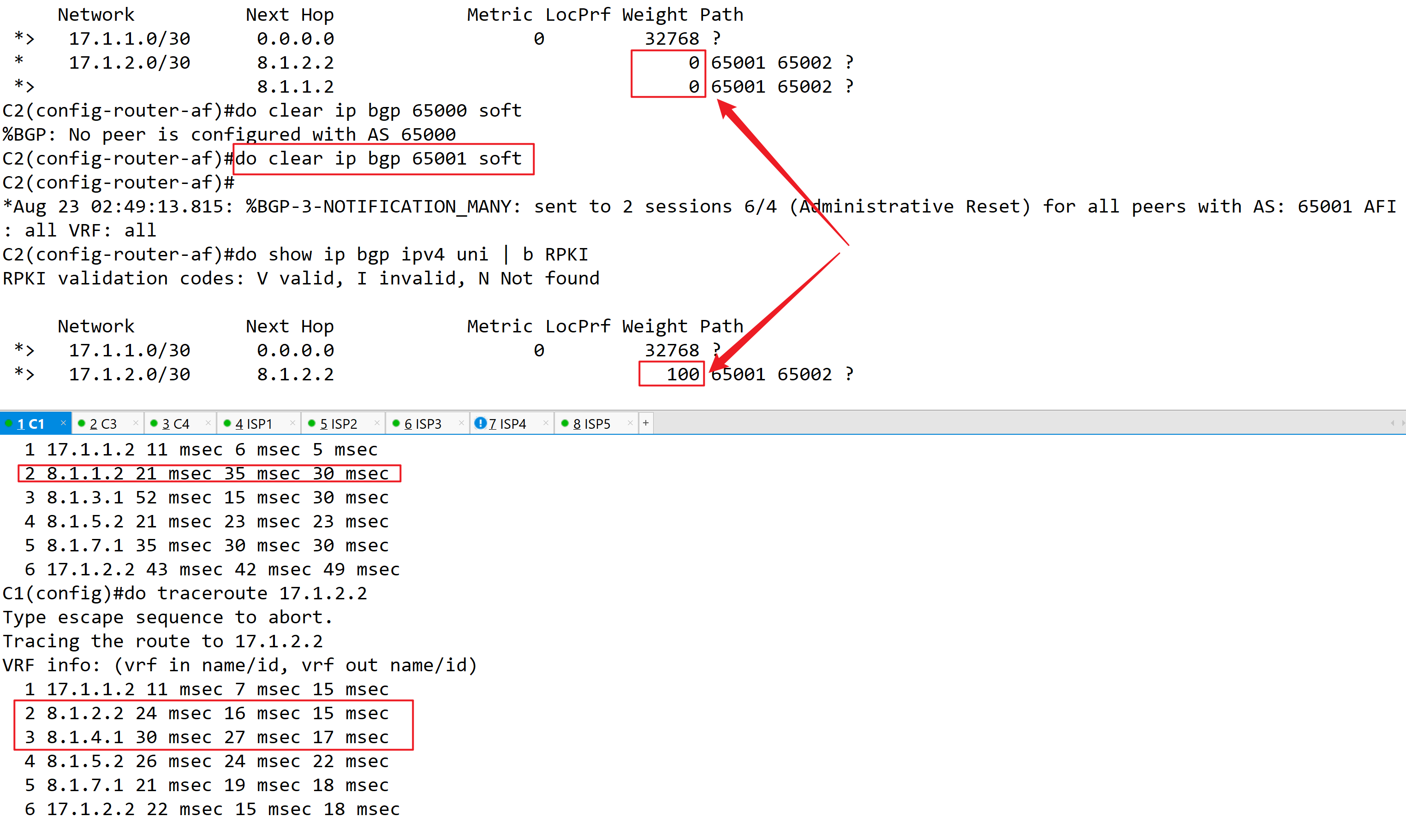 实验 6X14 - CCNP Configure BGP @David - 图7