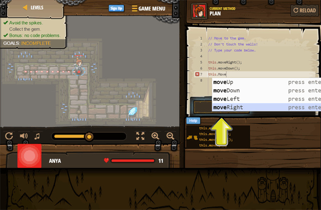 计算机生成了可选文字: = GAME MENU moveUp nove Left moveRight C RELOAD press ente press ente press ente