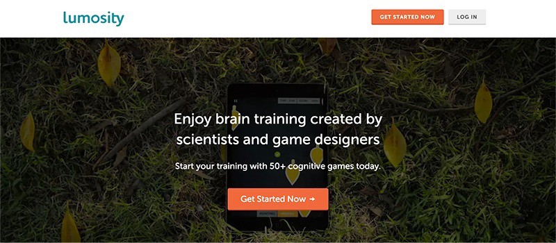 计算机生成了可选文字: lumosity LOG IN Enjoy br n training created by scientists and game Start your training with 50+ n' esigners games today.