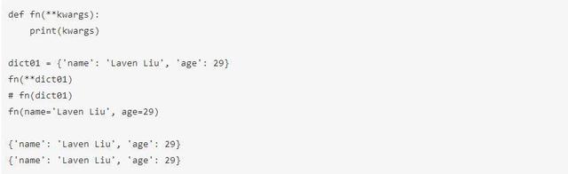def  ( •name':  •Laven Liu', •age': 29}  di ctel  g fn(dictel)  Liu • ,  {'name': 'Laven Liu',  ('name': 'Laven Liu',  29)  •age : 29)  •age': 29}