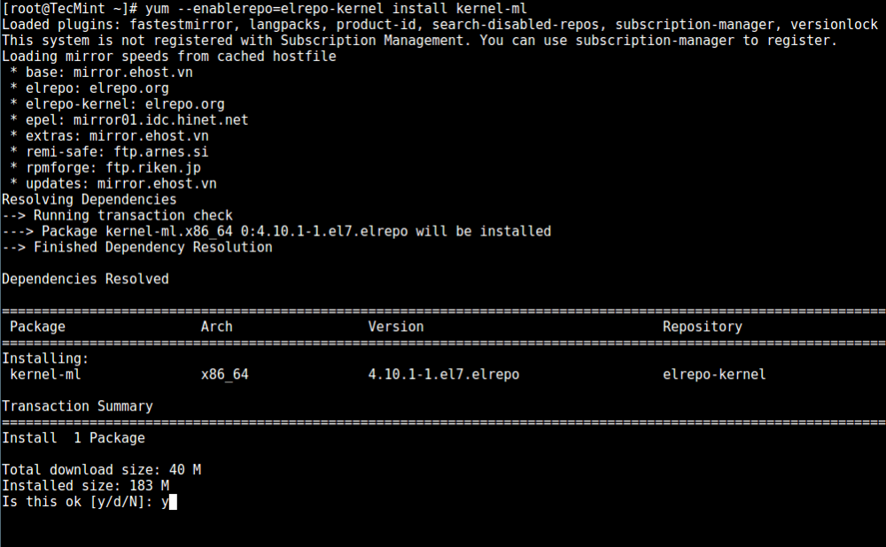 教你三步在CentOS 7 中安装或升级最新的内核 - 图4