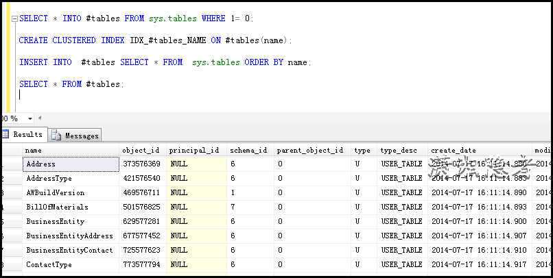 SQL SERVER 临时表的排序问题 - 图3