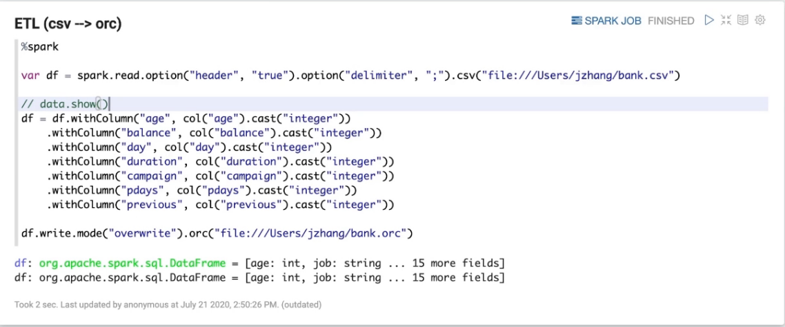 Spark for ETL and Data Science - 图15