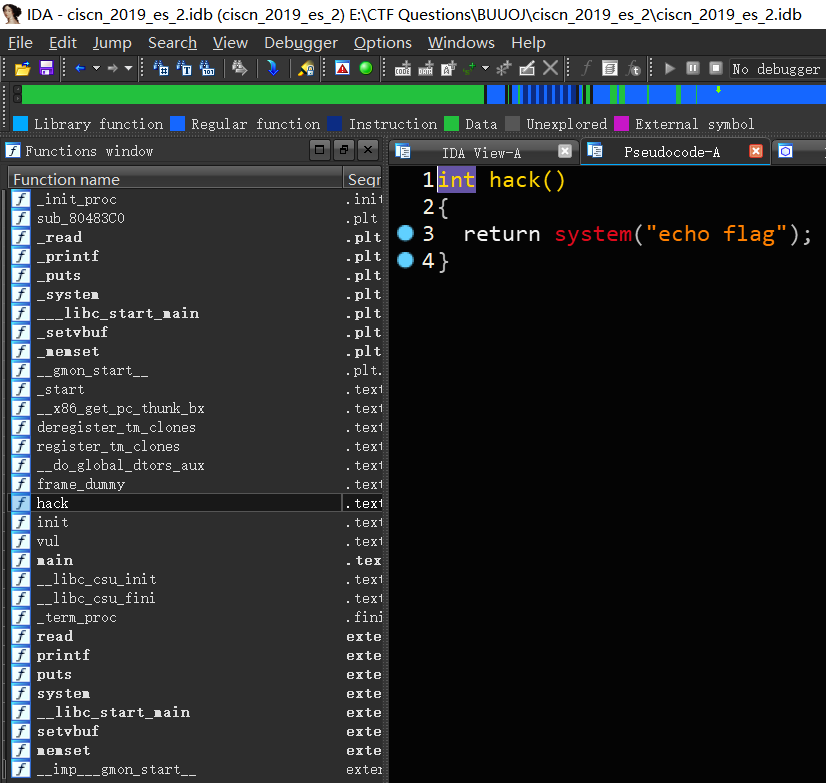 CISCN_2019_ES(华东南赛区)_PWN 复现 - 图2