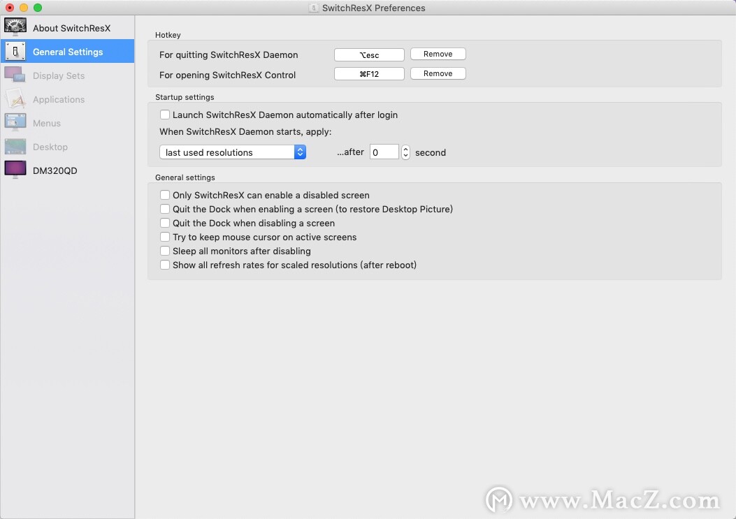 SwitchResX for Mac(屏幕分辨率修改工具)支持big sur v4.11.1测试版 - 图2