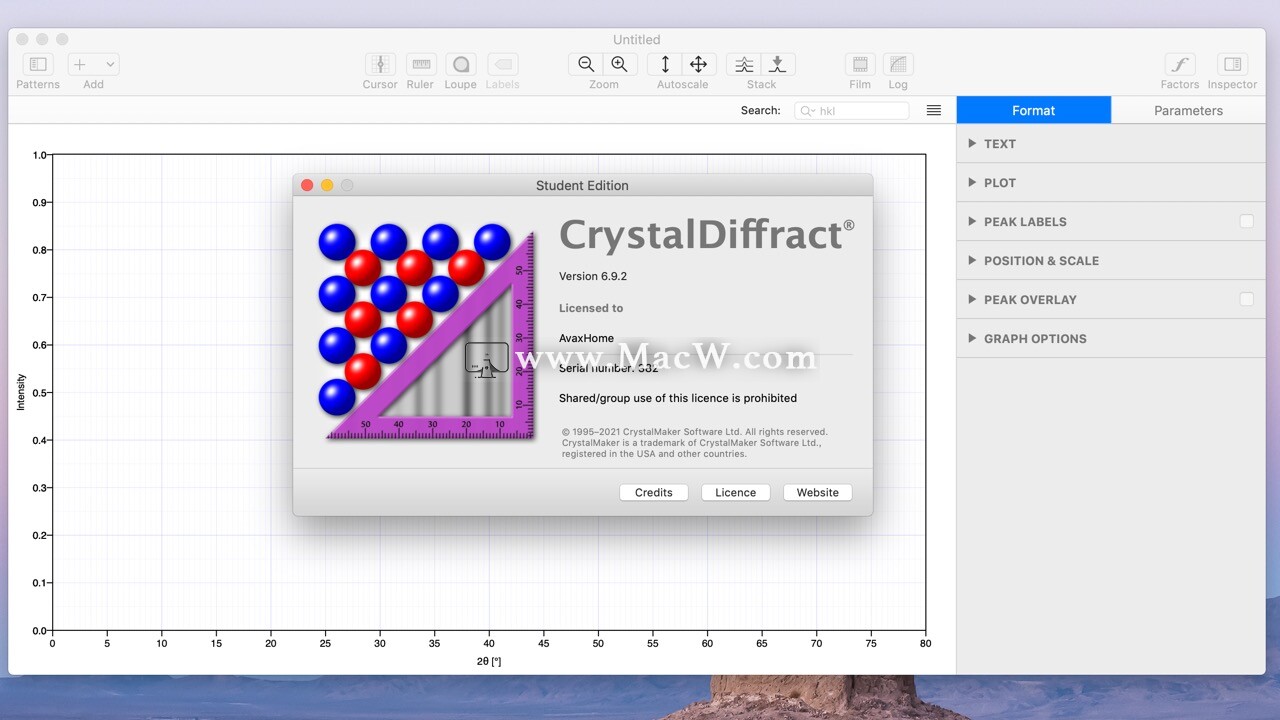 CrystalDiffract for Mac(交互式粉末衍射实验数据软件) v6.9.3激活版 - 图1