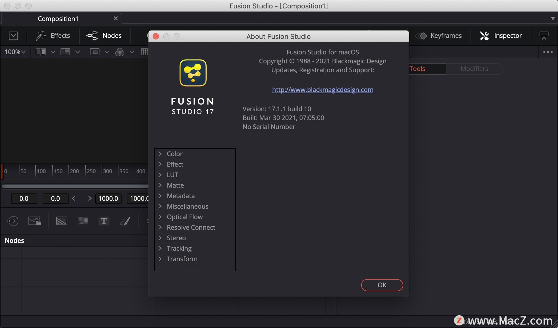 Blackmagic Fusion Studio 17 for Mac(视频特效合成软件) v17.1.1激活版 - 图1