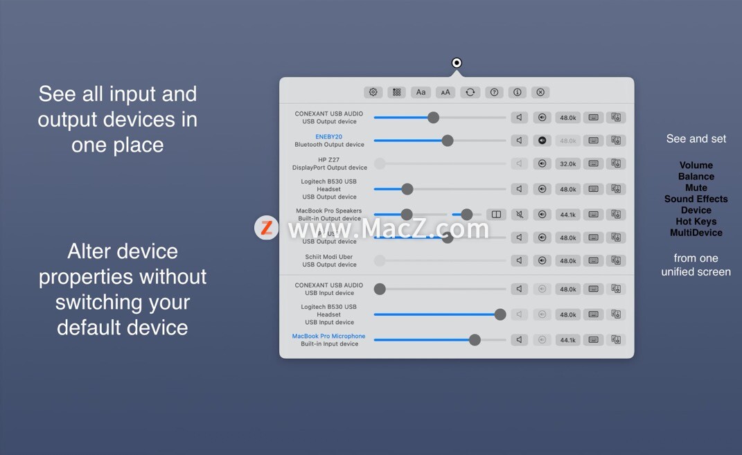 AudioSwitcher for Mac(Mac音频控制器) v3.07免激活版 - 图2